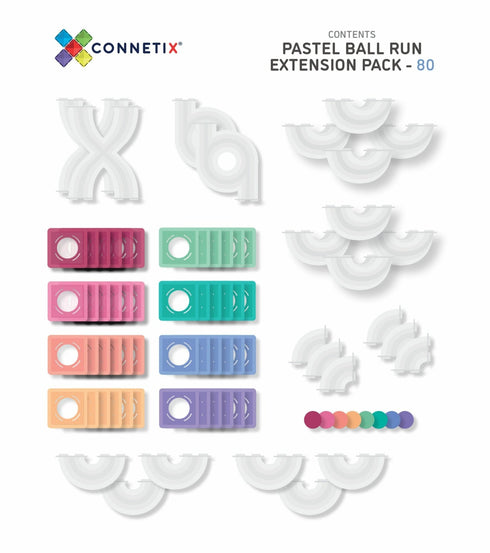 CONNETIX - 80 Piece Pastel Ball Run Expansion Pack